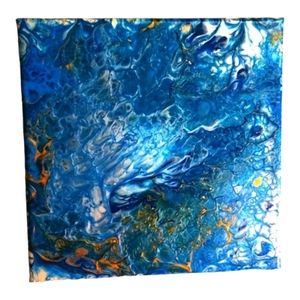 "Below the Surface" New! Original acrylic fluid art